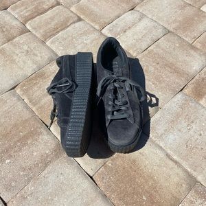 Puma X fenty by Rihanna grey velvet creepers